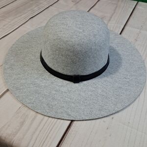 A.n.a A New Approach Wide Brim Hat Grey Gray